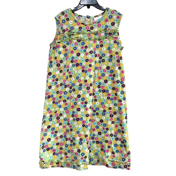 Hanna Anderson Girls Dress 12 Floral Sleeveless Cotton Prairie Gypsy Cottagecore - Picture 12 of 12